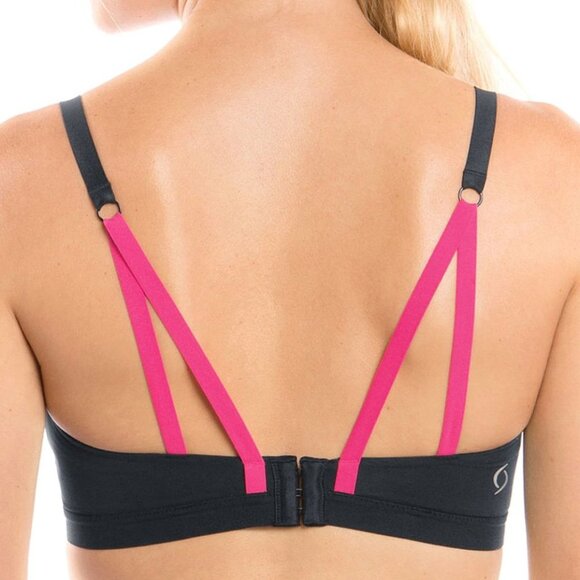 Moving Comfort Black and Pink Fine Form Bra - Picture 1 of 11